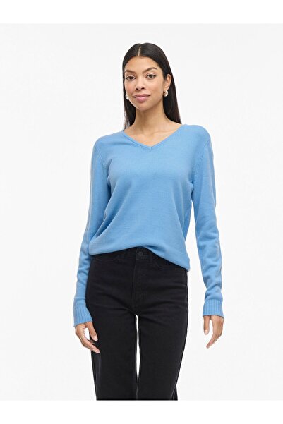 VILA Strickpullover VIRIL V-Ausschnitt