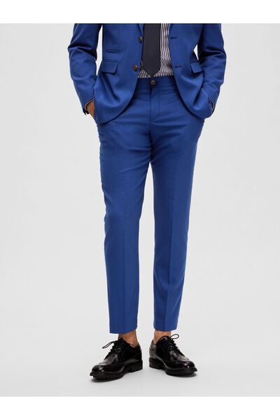 SELECTED Hose Gewebter Wollgemisch