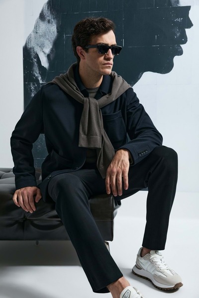 Lufian 112190339 Pantaloni chino pentru bărbați Copernı Smart Pantaloni slim ...