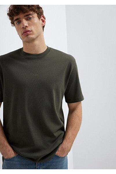 Mavi Logo Haki Basic Interlock T-Shirt Loose Fit / Relaxed Fit 0613102-71553