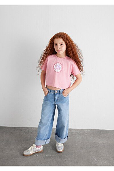 Mavi Lola Bunny Baskılı Pembe Tişört Loose Fit / Bol Rahat Kesim 7610290-71027