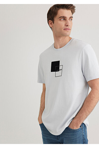 Mavi Черна тениска с щампа, стандартна кройка / нормална кройка 0612543-70793