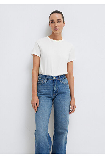 Mavi White Crew Neck Slim Fit T-shirt - 1612707 -70057