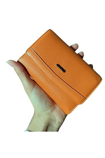 Grande KADIN CÜZDANI CAMEL (SARI) RENK HAKİKİ DERİ KAĞIT PARA BÖLMELİ
