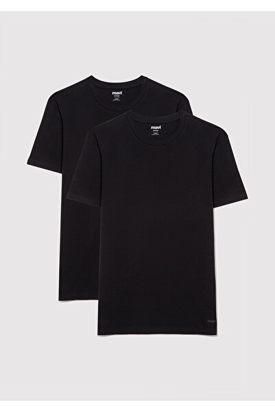 Mavi Tricou de bază pentru bărbați, 2 bucăți, cu decolteu, croi mulat/mutat06...