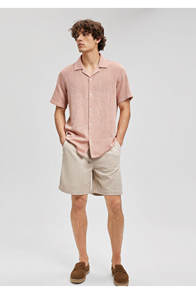 Mavi Orange Textured Shirt - Regular Fit 0210828 -70448