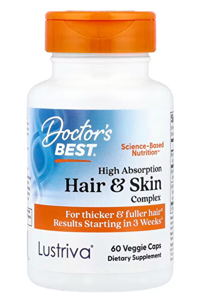 Doctor's Best High Absorption Lustriva Hair & Skin Complex, Clinically Shown ...