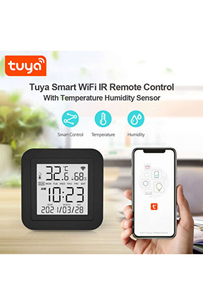FRAMMINO Telecomandă inteligentă universală, WiFi + IR, cu senzori de temperatură și umiditate, aplicație Tuya Smart/SmarLife
