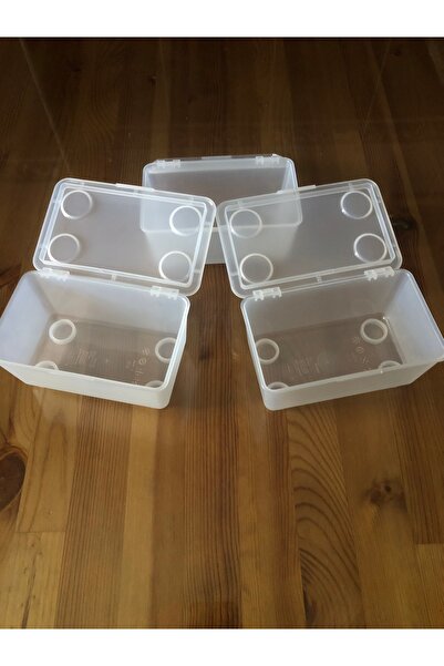 IKEA 3 Adet Kapaklı Düzenleme Kutusu 17x10x8Cm İkea 3'lü Set Saklama Kutusu Şeffaf Plastik Kutu Organizer