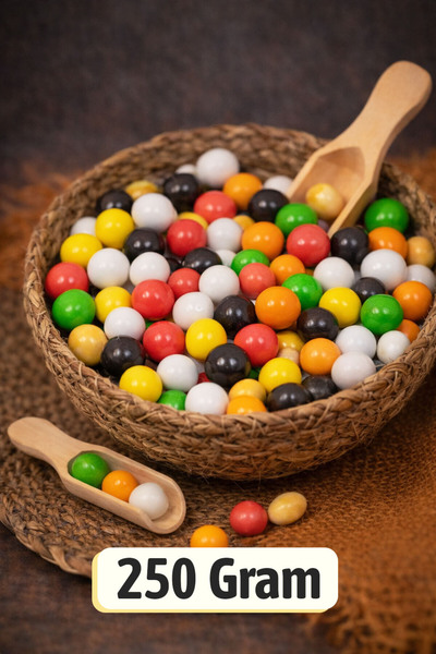 ÜLKÜ KURUYEMİŞ (250 GR) Kakaolu Renkli Çikolatalı Leblebi %100 Taze Hediyelik...