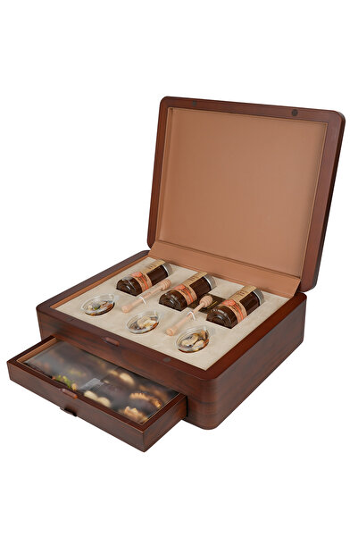 Al Malaky Royal Wood Box with Drawer – 100% Natural Emirati Sidr 250g & Honey...