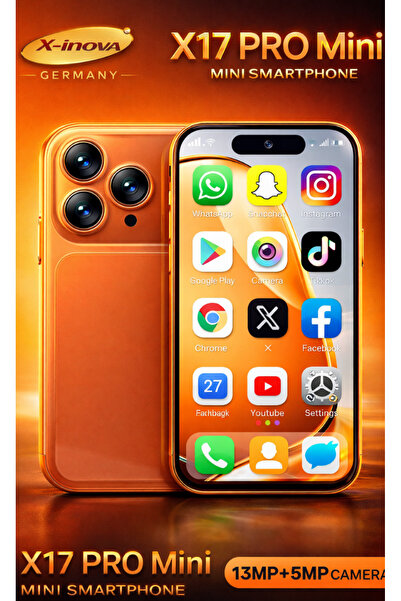 X inova X17 Pro Mini 4GB+64GB 4.5” In-Cell Screen Orange Color
