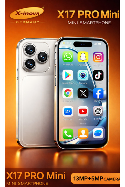 X inova X17 Pro Mini 4GB+64GB 4.5” In-Cell Screen Silver Color