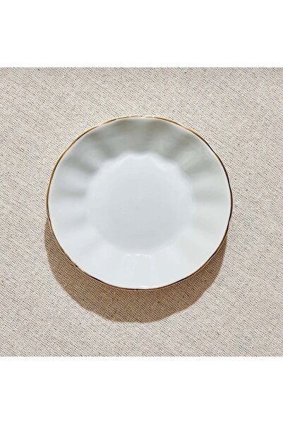 Şahika Kristal cama atılan imza 6’lı Saf Porselen Kahveci Gold Yaldızlı Çay T...