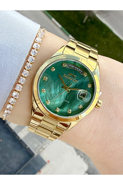 Slazenger Kadranı Yeşil Göstergeleri Aktif Kadın Kol Saati