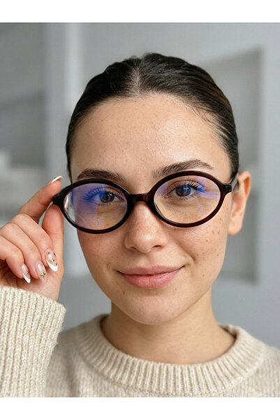 MONAL Miuw Oval Frame Blue Light Protection Screen Glasses Optical Compatible...