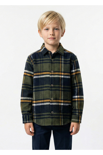 Doctor junior Тъмносиня риза дървосекач за момче