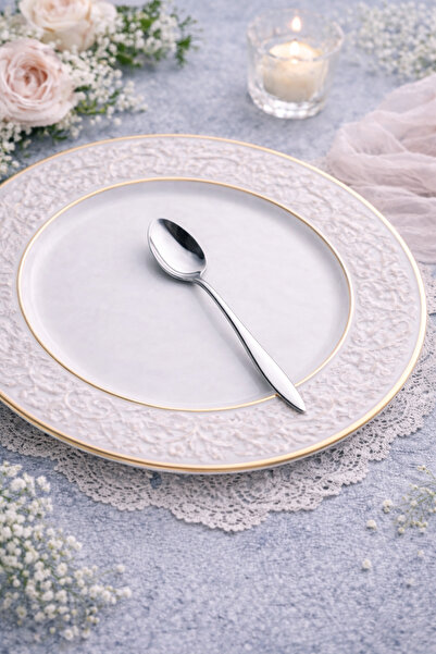 SULHAN Ece 12 Adet Ultra Lüks 304 Kalite Tatlı Kaşık 18/10 Paslanmaz Çelik 2....