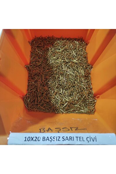 YMN Sarı Başsız Tepesiz Tel Çivi 10 x 20 mm Th ( 1 Kg-Gönderilir)