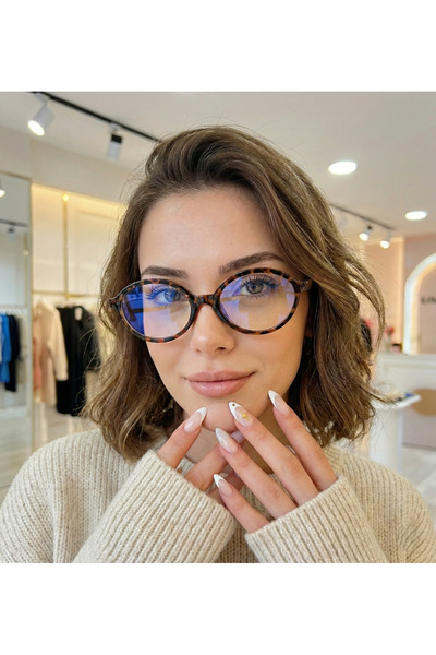 MONAL Miuw Oval Frame Blue Light Protection Screen Glasses Optical Compatible...