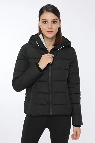 lumberjack Apresque Coat Palton scurt de damă negru