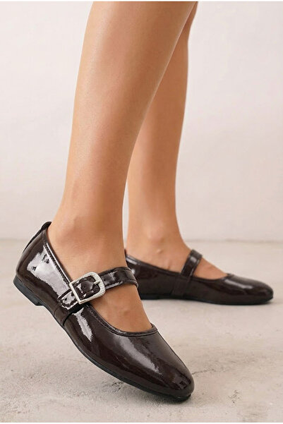 Nstil Daily Women's Flat Shoes with Straps, Rubber Buckle, Sewing Detail, Com...