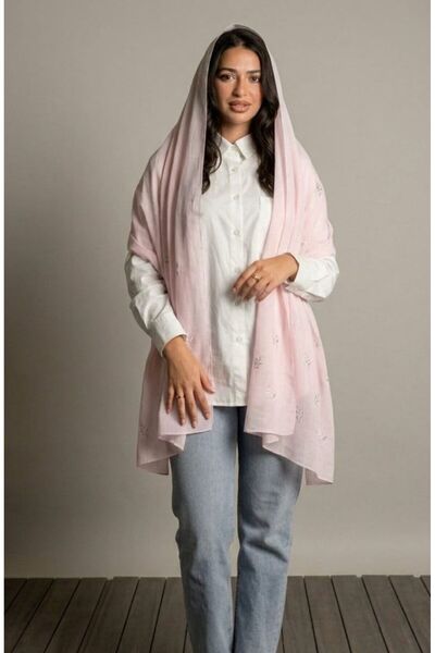 Veil Designer Two-layered, material-based, embroidered on both sides, Japanes...