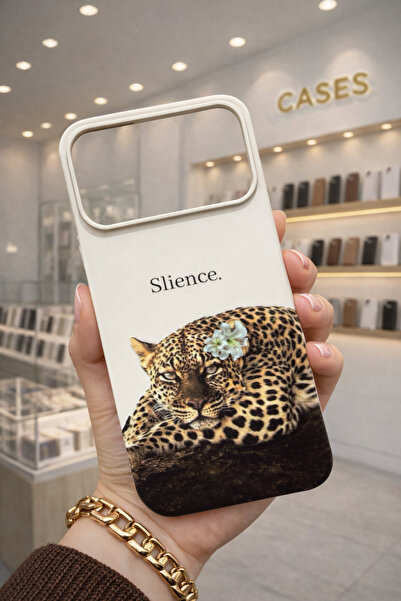 OVADA İphone 17 Pro Uyumlu Leopar Desenli Kamera Koruma Çıkıntılı Silikon Tel...
