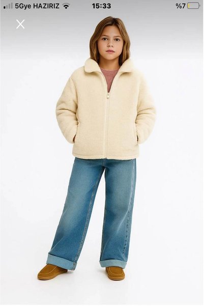 falcomini Girl's Versoft Plush Jacket with Zipper and Long Sleeves, Ages 4-10
