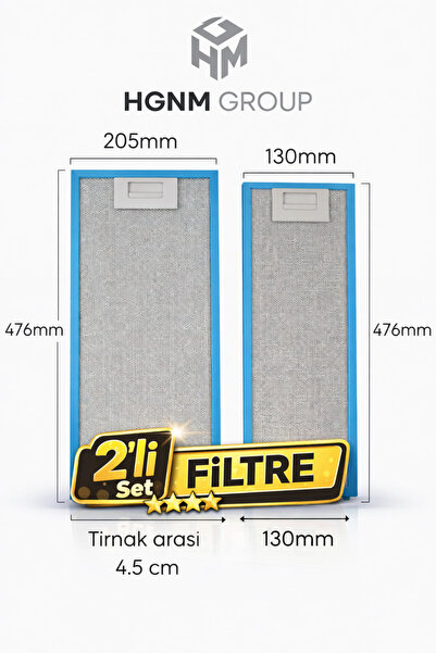 Home Aspiratör Davlumbaz Filtre Seti 205 X 476 mm ve 130 X476 Etsy 1350 Davlu...