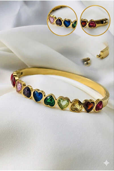 Bonicce Multi-Colored Women's Steel Handcuff Bracelet