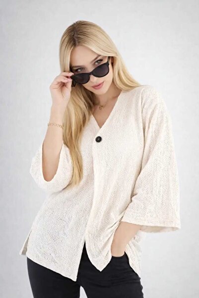 bb butik basic Special Quality Side Slit Lace Jacket D5099