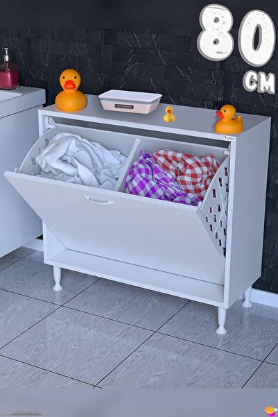 Modilayn Söke Çamaşır Sepetli Çok Amaçlı Banyo Dolabı 14 Farklı Renk Seçeneği