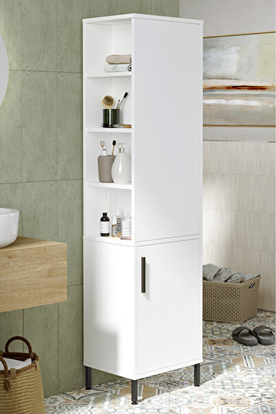 Yurudesign Vitale Çok Amaçlı Dolap Banyo Dolabı Beyaz Vı1-w