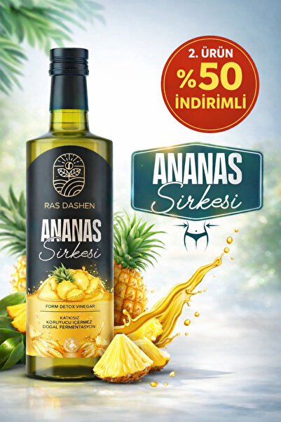 RAS DASHEN Yüksek Kalite Ananas Sirkesi Doğal Fermantasyon 250 ml