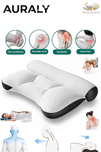 Denx وسادة أورالي المريحة المصنوعة من إسفنج الذاكرة لدعم الرقبة ووسادة السرير...