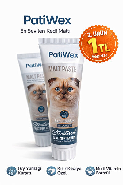PATİWEX Kedi Malt Macunu – Tüy Yumağı Önleyici & Sindirim Destekleyici | 100 g