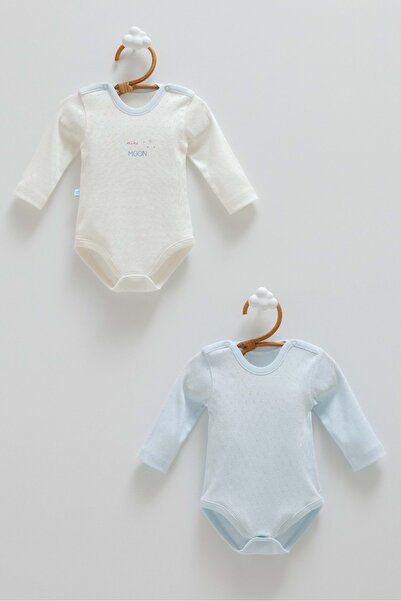 Caramell All Time Boy Baby Double Zippered Bodysuit Blue