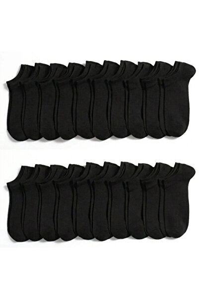 DERMİNA 20 Pairs Black Economic Booties Invisible Sneaker Socks