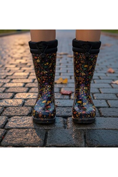 ÇİĞDEM KUNDURA AeonFlux | İçi Sıcak Astarlı Su Geçirmez Konçlu Lastik Çizme