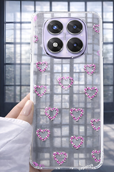 Ceponya Poco X7 Case Shiny Happy Silicone Cover with Camera Protrusion and Gl...