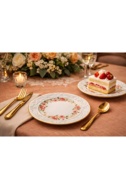 EBRULİEMAYE طبق معكرونة من الخزف الحجري لـ 6 أشخاص 6 قطع