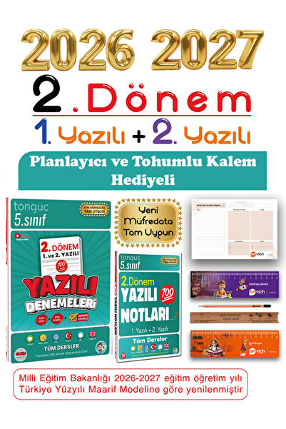 Tonguç Yayınları 5. Sınıf 2. Dönem Yazılı Denemeleri - 2. Dönem Yazılı Notlar...