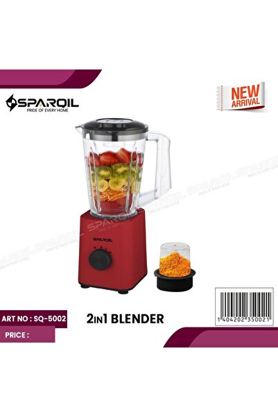 Alim خلاط وعصارة مع مطحنة 2 في 1، بقوة 800 واط، وعاء متين سعة 2 لتر ووعاء توا...