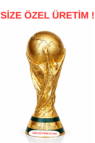 CEREN YÜCEL Kişiye Özel İsim Baskılı 25 Cm Boy Fifa Dünya Kupası Gold Kaplama...