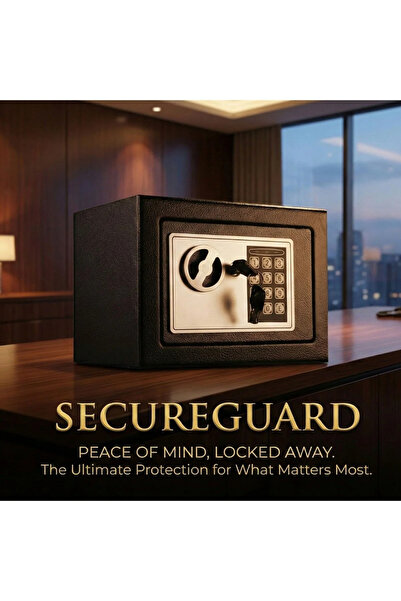 Primo Plus Compact Electronic Safe with Dual Locking System 27X22x23 cm