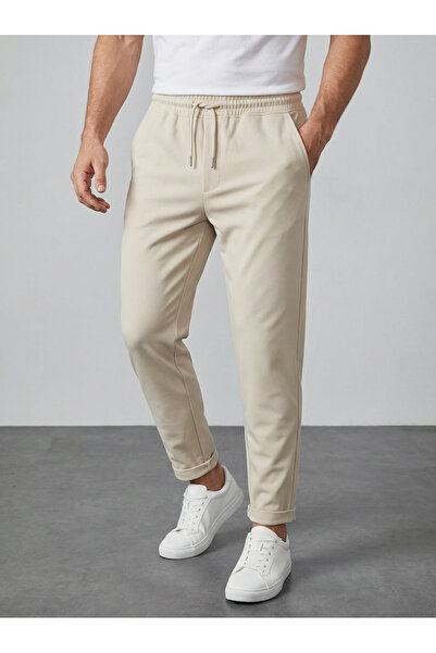 WAMOSSALAPLI بنطلون جوجر بقصة ضيقة وأرجل مزدوجة