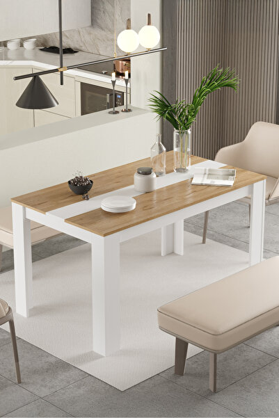 Yurudesign Future Yemek Masası 140x80 Sepet-Beyaz FR22-SW