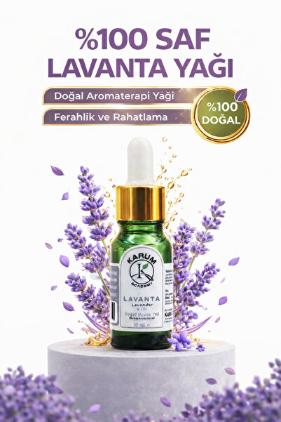 KARUM Lavanta Uçucu Yağ Orjinal %100 Saf ve Doğal Buhurdanlık Yağı Difüzör Ya...