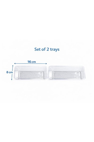 Fikriyah 8 Pieces Clear Transparent Drawer Organizer | Storage Organizer | Makeup Storage Box